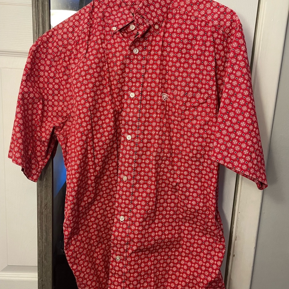 Ariat Men's Red Patterned Shirt